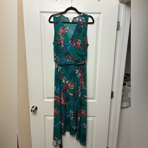 JM Collection Green Floral Maxi Dress